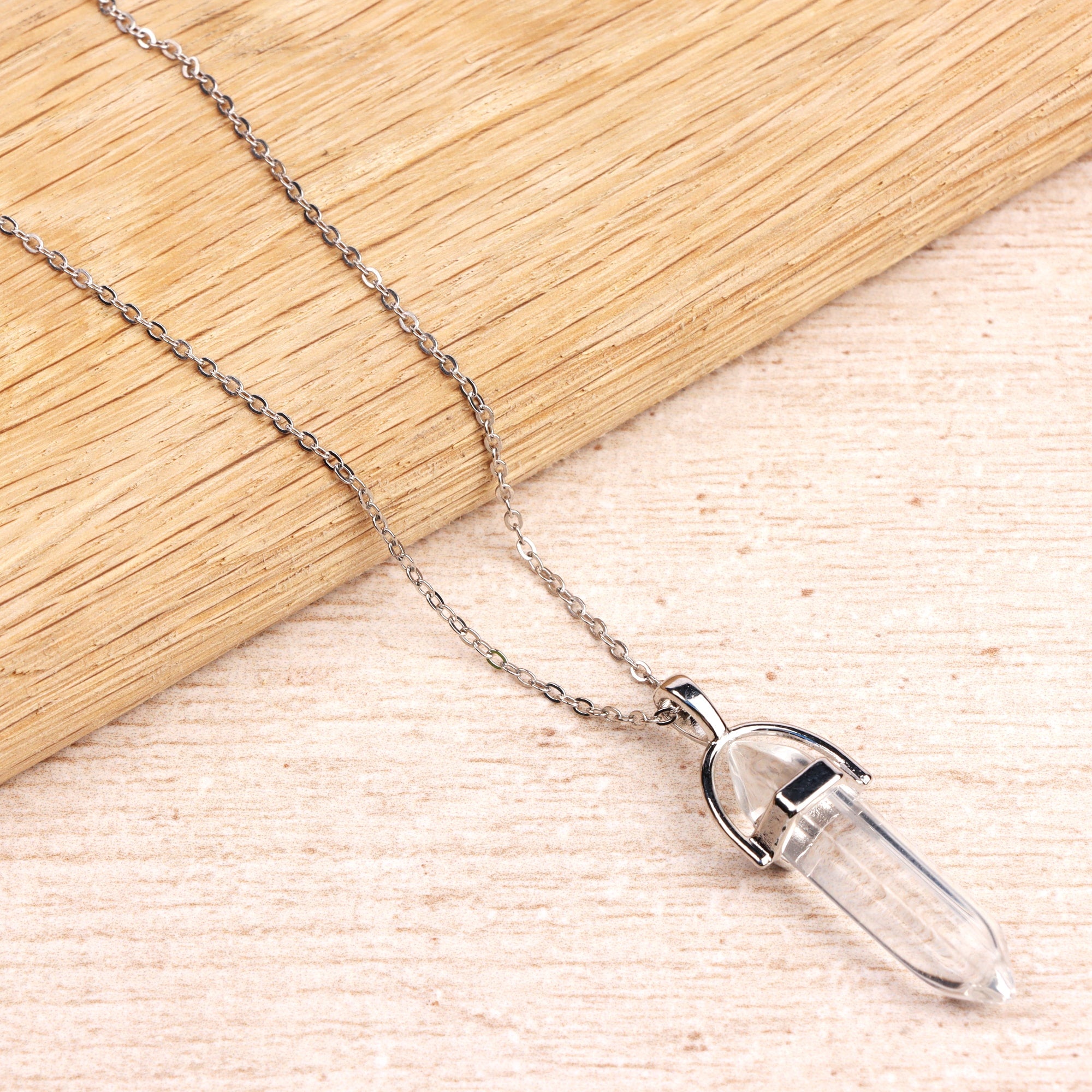 Italian Fremada Chain Yellow Stone Pendant